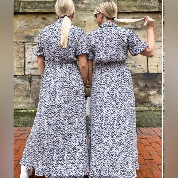 ASOS Labelrail x Olivia & Alice button-up short sleeve maxi dress women’s size 4 - Picture 4 of 16